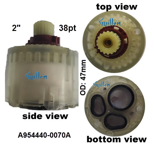 American Standard A954440-0070A; ; pressure balance cartridge for bath shower; in Unfinish   M962968-0070A