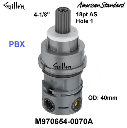 American Standard M970654-0070A;;__ 4-1/8in 38pt; Pressure balance cartridge; in Unfinish; Replaces M970410-0070A