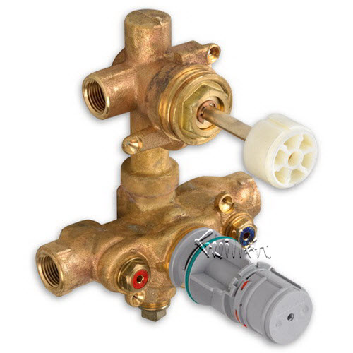 American Standard R523; ; 2-handle thermostastic rough valve with built-in-3 repair replacement technical part breakdown