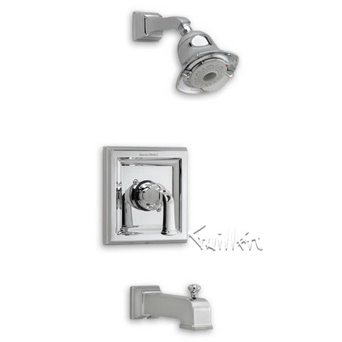 American Standard T555527; Town Square; pb pressure balance shower trim bath and shower metal lever handle 3 function repair replacement technical part breakdown