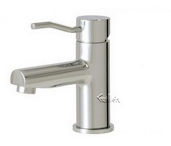 Aquabrass 1014-PC; Volare Curved; tall single-hole lavatory faucet; in Polished Chrome