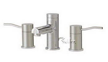 Aquabrass 1016-TT; Volare Curved; widespread lavatory faucet; in Triger Bronze