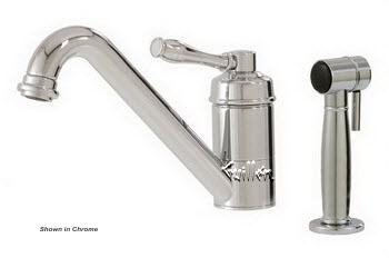 Aquabrass 1103S-PC; Vemix; spray mode kitchen faucet with side spray; in Polished Chrome