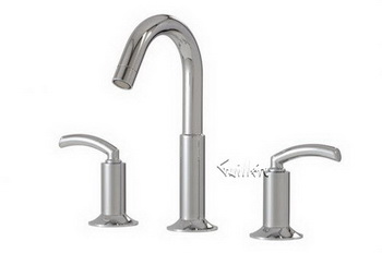 Aquabrass 13016-PC; Teo; widespread lavatory faucet; in Polished Chrome