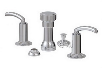 Aquabrass 13026-BN; Teo; 4 bidet set; in Brushed Nickel