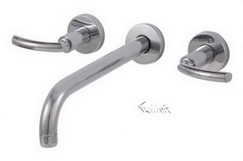 Aquabrass 13029-PC; Teo; wall-mount lavatory faucet; in Polished Chrome