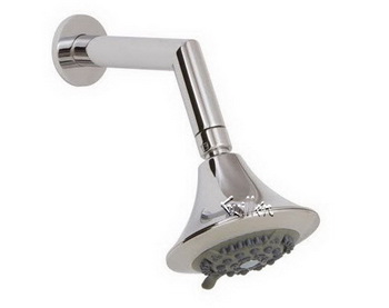 Aquabrass 2702-PC; ; 4" inch round showerhead with arm; in Polished Chrome