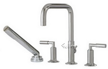 Aquabrass 27518-PC; Zara; 4 piece with handshower; in Polished Chrome