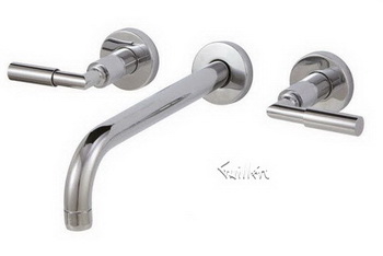 Aquabrass 27529-BN; Zara; wall-mount lavatory faucet; in Brushed Nickel