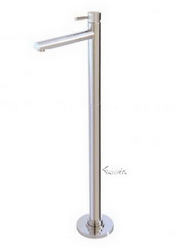 Aquabrass 27585-BN; Zara; floor-mount filler tub ; in Brushed Nickel