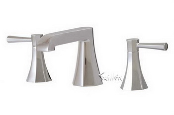 Aquabrass 53010-PC; Otto; short widespread lavatory faucet; in Polished Chrome
