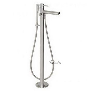 Aquabrass 61084-BN; Volare Straight; tub filler tub with handshower; in Brushed Nickel