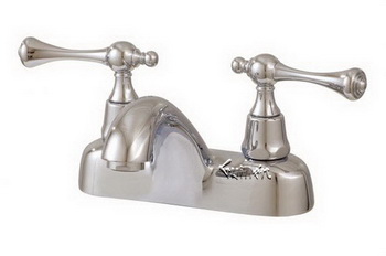 Aquabrass 7319-PC; Regency; 4" centerset lavatory faucet; in Polished Chrome