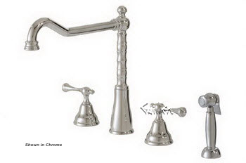 Aquabrass 7340S-BN; Texas; spray kitchen faucet with side spray; in Brushed Nickel