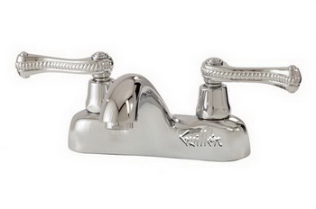 Aquabrass 8019-GD; San Remo; 4" centerset lavatory faucet; in Polished Gold
