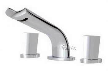 Aquabrass 80910-PC; Martini; widespread lavatory faucet; in Polished Chrome