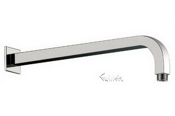 Aquabrass 8202-BN; ; 16"" inch square shower arm & flange; in Brushed Nickel