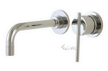 Aquabrass 96028-BN; Spider; wall-mount lavatory faucet; in Brushed Nickel