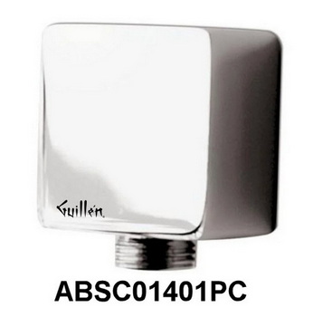 Aquabrass ABSC01401PC; Waterway; square inline waterway 1/2" fxm ; in Polished Chrome