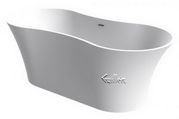 Aquabrass B0001-WHGL; Aquabagno; bora free-standing bathtub; in Glossy Whiteite