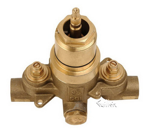 Aquabrass N1000; 1/2"" pressure balance valve for shower with stops; technical part breakdown catalog