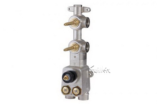Aquabrass 3002; Totem; 3/4" thermostatic valve with 2 shut-off valves; in Unfinish
