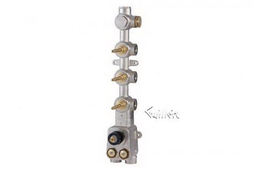 Aquabrass 3003; Totem; 3/4" thermostatic valve with 3 shut-off valves; in Unfinish