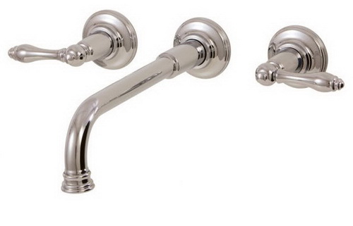 Aquabrass 31029-BN; Julia; wall-mount centerset lavatory faucet; in Brushed Nickel
