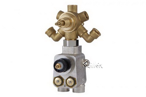 Aquabrass 3105; Totem; 3/4" thermostaticvalve with 5-way diverter; in Unfinish