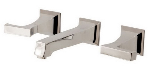 Aquabrass 33029-PC; Bridge; wall-mount centerset lavatory faucet; in Polished Chrome