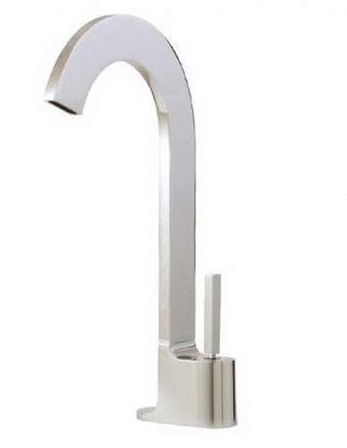 Aquabrass 39520-WH; Cut; tall single-hole lavatory faucet; in White