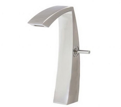 Aquabrass 61620-WHPC; Etna; tall single-hole lavatory faucet; in WhitePolished Chrome