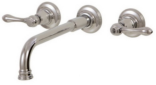 Aquabrass 71029-BN; Brio; wall-mount lavatory faucet; in Brushed Nickel
