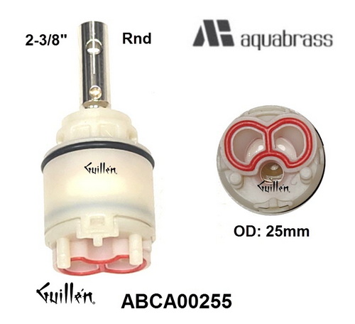 Aquabrass ABCA00255;;__ 2-3/8in Rnd; Single lever cartridge; in Unfinish