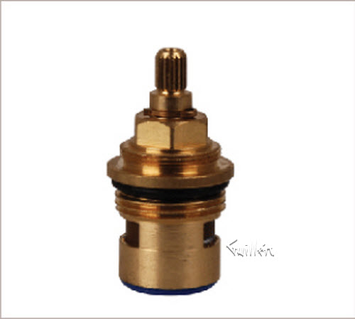 Aquabrass ABCA09740;;__ 2-1/4in 20pt; Hot cwc; 1/4 Turn brass ceramic cartridge for 1086; in Unfinish