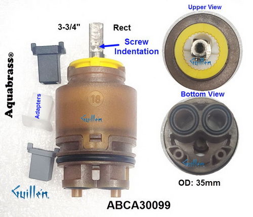 Aquabrass ABCA30099;;__ 3-3/4in Rec; Single lever cartridge for 30045; in Unfinish