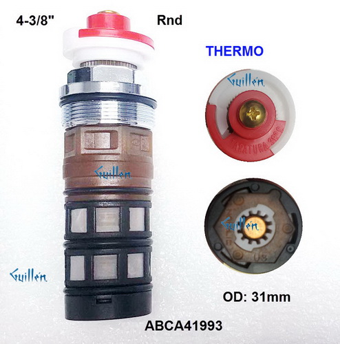 Aquabrass ABCA41993;;__ 4-3/8in Rnd; Thermostatic cartridge for coleman valve 41010 / 41030; in Unfinish
