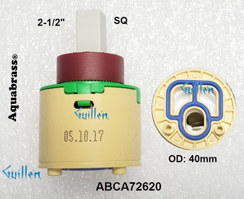 Aquabrass ABCA72620;;__ 2-1/2in SQ; Single lever cartridge for 72600 valve; in Unfinish
