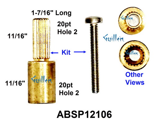 Aquabrass ABSP12106;;__ 1-7/16in 20pt; broach extension; in Unfinish
