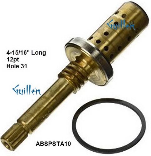 Aquabrass ABSPSTA10;;__ 4-15/16in 12pt; Pressure balance cartridge; in Unfinish