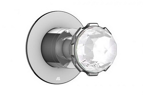 Aquabrass R08-0045-BN; Royale; round volume control trim with royale handle; in Brushed Nickel