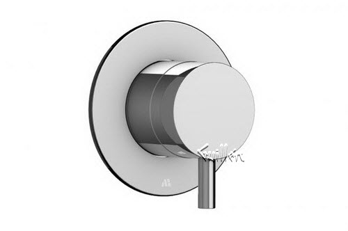 Aquabrass R08-0061-BN; Volare Curved-Volare Straight; round volume control trim with volare handle; in Brushed Nickel