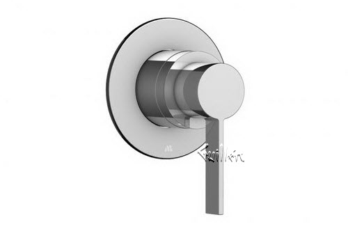 Aquabrass R08-0068-BN; Blade; round volume control trim with blade handle; in Brushed Nickel