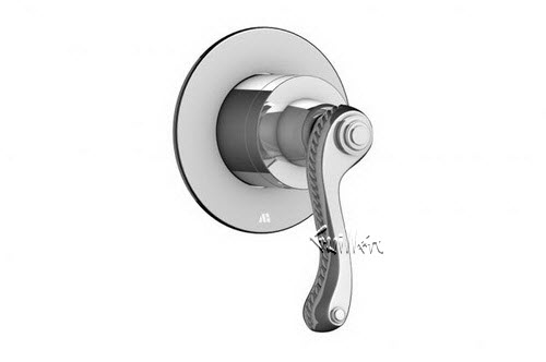 Aquabrass R08-0081-PC; San Remo; round volume control trim with san remo handle; in Polished Chrome