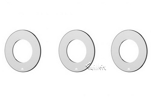 Aquabrass R09-BN; ; 3/4" round & trim set 3 shut-off for N1030 valve; in Brushed Nickel