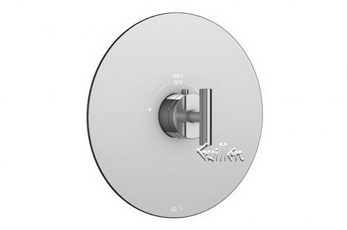 Aquabrass R22-3200-BN; ; round thermostatic trim with loveme handle; in Brushed Nickel