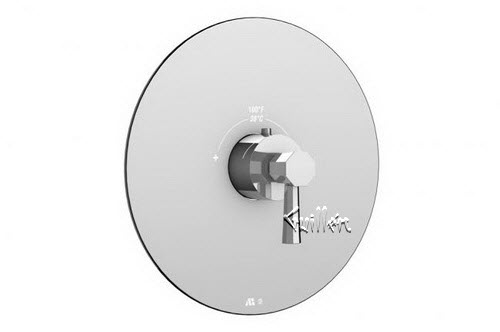 Aquabrass R22-5300-BN; Otto; round thermostatic trim with otto handle; in Brushed Nickel