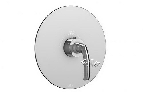 Aquabrass R22-6500-BN; Teo; round thermostatic trim with teo handle; in Brushed Nickel