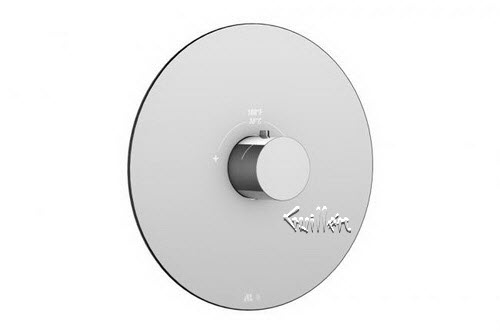 Aquabrass R22-7500-PC; ; round thermostatic trim with uniround handle; in Polished Chrome
