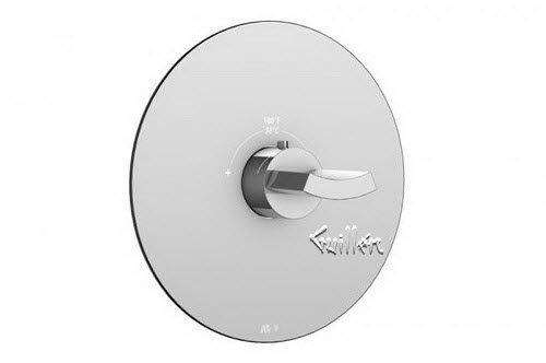 Aquabrass R22-8000-PC; Martini; round thermostatic trim with martini handle; in Polished Chrome